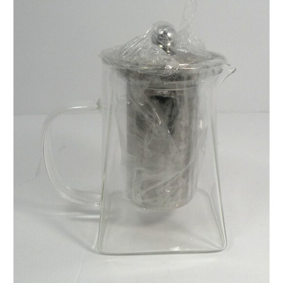 Borosilicate Glass & Stainless Steel Teapot with 304 SS infuser  With Geometric - Picture 7 of 9